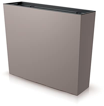 IMJ-Global Urbi Case T - Maceta rectangular decorativa de plástico para flores, 50 cm de altura, para interior y exterior, 18 x 58 cm, rectangular, diseño moderno, 44 litros