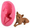 HOCAH 3D Chihuahua Welpe Silikon Form Kuchen Süßigkeiten Flipping Tropfform Dekor DIY Form Rosa