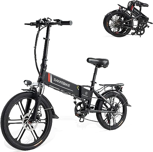 SAMEBIKE E Bike Elektrofahrrad E-Bike klapprad 20 Zoll 48V10.4Ah Abnehmbarer Akku,Max.Reichweite bis zu 40-90 km 7 Gänge City EBike Herren Damen Off-Road Mountainbike.