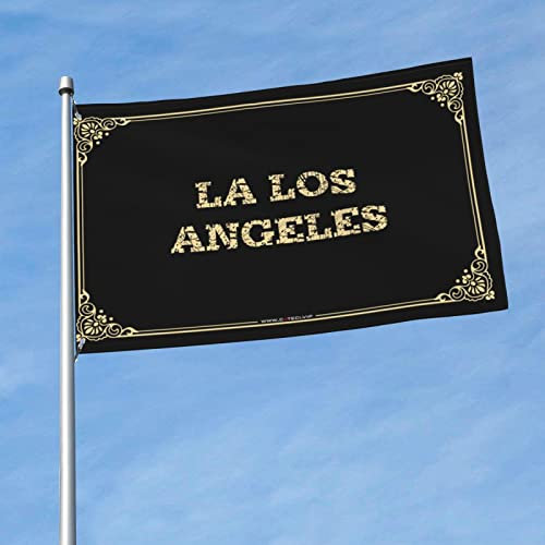 College Wohnheim Zimmer Flagge La Los Angeles Flagge Camper Decor Indie Raumdekor (Farbe: Farbe, Größe: 60 x 90 cm)