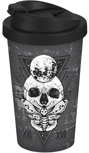 infinite by GEDA LABELS Coffee to go Becher Skull mystic 400ml, Grau