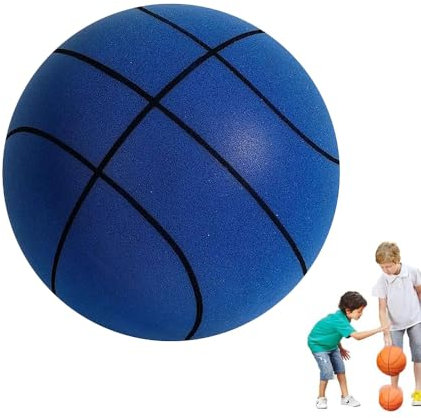 himka Silent Basketball, 2024 Silent Basketball Indoor, Silent Bounce Basketball, Dribble Dream Silent Basketball, Hush Handle Silent Foam Basketball (21cm,Blue)