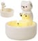 Gcffom Katzen Kerzenhalter, Niedliche Cat Candle Holder, Katzen Kerzenständer, Cartoon Katzen Teelichthalter mit Wärmenden Pfoten, Geschenke Für Katzenliebhaber, Wohnzimmer Schlafzimmer Deko