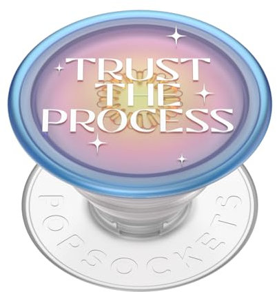 PopSockets Pflanzenbasierter Telefongriff mit expandierendem Ständer, umweltfreundlich - Trust The Process Transluscent