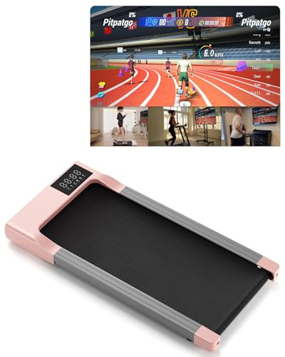 Superun Walking Pad Raceable 2.5HP APP Control Under Desk Treadmill 136KG Capacity Portable Walking Machine for Home with Training Courses and Multi-Runner Races