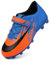 Dhinash Zapatos de Fútbol Niño Botas de Fútbol Tacos Zapatillas de Fútbol Cesped Artificial Aire Libre Zapatillas Deportivas Adolescentes Zapatos de Entrenamiento Naranja Azul Talla 39