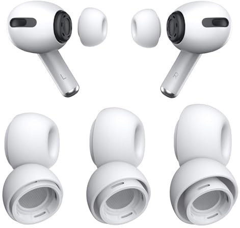 Ersatz-Ohrstöpsel für Airpods Pro/Airpods Pro 2 Generation mit Rauschunterdrückungsloch und integriertem Staubschutz-Bildschirm, Silikon-Ohrstöpsel für Airpods Pro mit tragbarer Aufbewahrungsbox