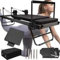 Pilates Reformer Maschine mit Zubehör - Faltbare Ausrüstung mit Reformer Box, Sprungbrett, Fußschlaufe und Federn - Edelstahlrohre