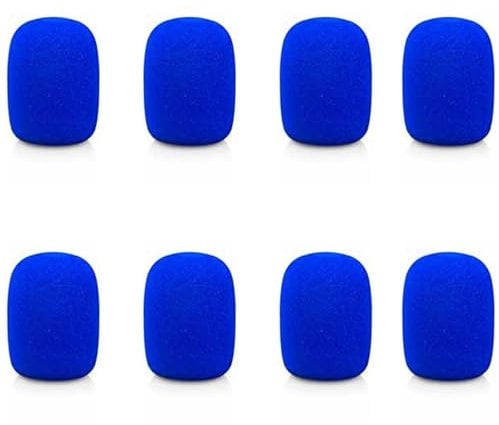 8 Pcs Microphone Covers Foam Handheld Foam Mic Covers Microphone Protector for KTV Stage Device Performance, Blue