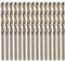 sourcing map Lot de 15 forets hélicoïdaux M35 en cobalt de 3,3 mm de diamètre en acier rapide Longueur totale 64 mm pour percer des métaux durs en acier inoxydable