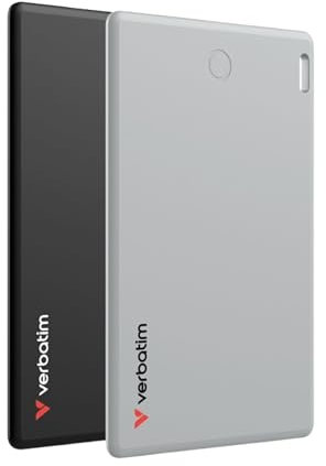 Verbatim My Finder Card 2er Set, Slim Wallet Tracker-Karte, wiederaufladbarer Bluetooth Item Finder, für Geldbeutel, Reisepass und Co, kompatibel mit Apple „Wo ist?“