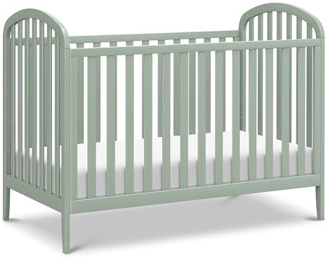 Davinci Beau 3-in-1 Baby Crib Convertible to Toddler Bed, Daybed - Durable & Easy to Assemble - GREENGUARD Gold Certified - 4 Adjustable Mattress Heights, Conversion Kit Sold Separately - Light Sage