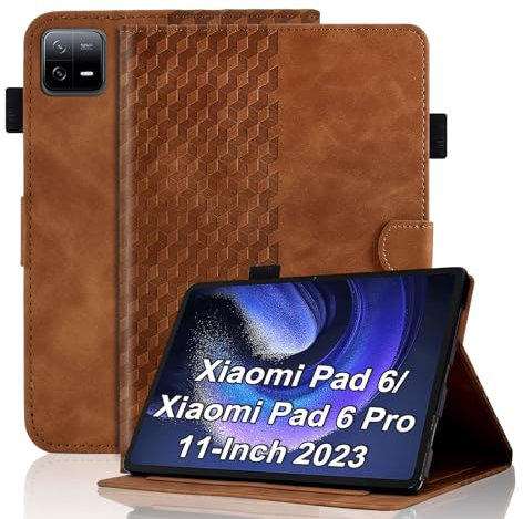 Vkooer Custodia per Xiaomi Mi Pad 6/Mi Pad 6 Pro (11 pollici, modello 2023), in pelle PU di alta qualità, con supporto per visualizzazione multi-angolo e slot per schede, custodia intelligente per