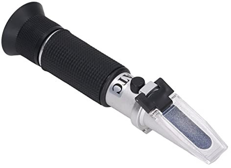 Brix-Refraktometer, ATC, 0–32% Brix-Messgerät für Fruchtsäfte, Getränke, Früchte, Überwachung der Reife und Laborstudien, Doppelskala, Feuchtigkeitstester, Tragbar mit