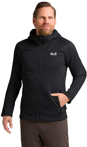 Jack Wolfskin Herren Peak District Hooded Fz M, Schwarz, XXL EU