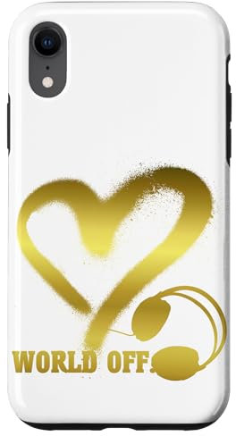 Custodia per iPhone XR Musica Cuffie Cuore Techno House Amore