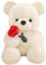 DHINCHANSAIB Regali di San Valentino per Bambini - Orsetto di Peluche con Rosa, 25 cm, Giocattolo Morbido per Compleanni e San Valentino, Perfetto per Coppie e Amici (White)