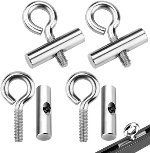 4 Stück Kederstopper 8-10mm Stopper für Kederschiene Kederstopper mit Karabiner Edelstahl Kederschiene Zubehör Camping Blockierungskit für Caravan Wohnmobil Campervan Wohnwagen Camping Zelt Boot