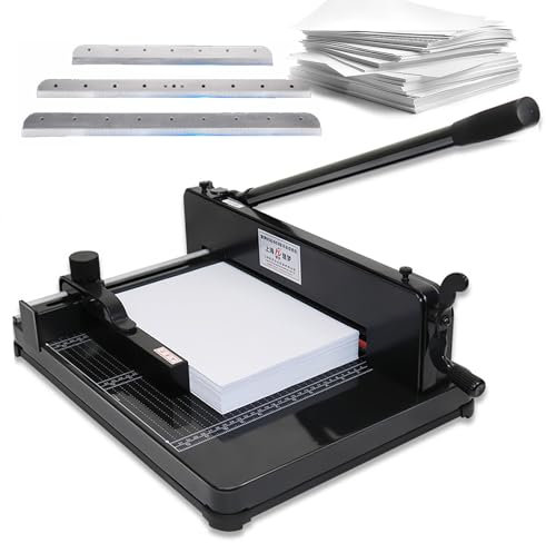 ERSINIAN Coupe-Papier électrique, Coupe-Papier Industriel avec 3 Lames de Rechange, Coupe-Cuir Industriel