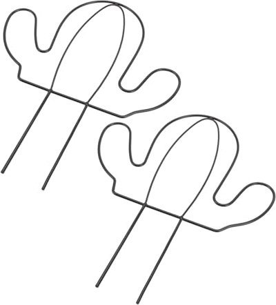 FONDOTIN 2 Stück -pflanzenständer Erzogen Hortensien Pflanzenaufhänger Im Freien Hochbeet Im Garten Zimmerpflanzen Innenpflanzenunterstützung Netz Zwerg Samen Stand Baum Eisen Black