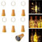 6pcs Solar Bottle Lights with Cork - 10 LED Copper Wire Fairy Lights for Wine Bottles, DIY Party Wedding Decor, Waterproof Outdoor/Indoor Use (1m) (White)