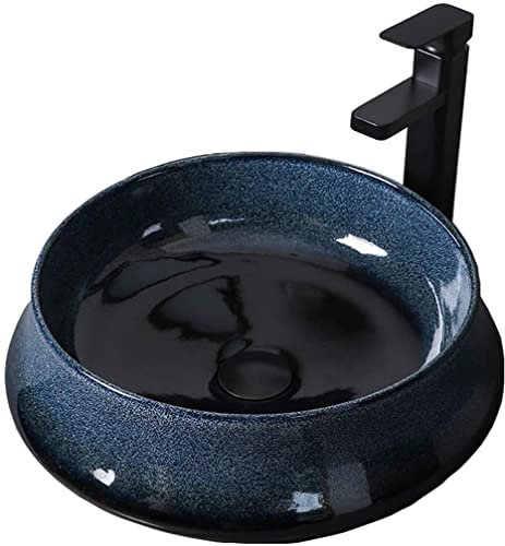 SnamicE Lavabo de Salle de Bain à Effet dégradé, lavabo de Salle de Bain, lavabo de Toilette, Ensemble de 43 x 14 cm,Set-43 * 14cm