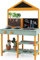 FANTASK Cocina de Barro para niños al Aire Libre, Cocina Infantil de Abeto con macetero, 2 pizarras de Tiza, Grifo y Lavabo (Verde)