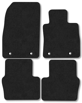 Mazda 2 (2014+) Premium Carpet Car Mats | Black Edge Trim Premium Floor Mats Tailored Fit Full Coverage Protection Accessories Easy Clean Anti Slip Made in the UK