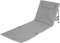 Dynamic24 Strandmatte mit Rückenlehne und Kissen Matte Strand Liege Strandstuhl Lehne Gartenliege Stuhl (Grau)