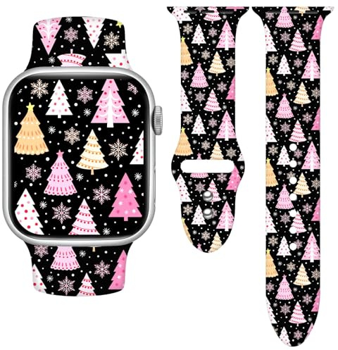 Vieeki Uhrenarmband für Damen und Herren (kompatibel mit Apple Watch 42 mm, 46 mm, 49 mm, 41 mm, 45 mm, 40 mm, 44 mm) (Ersatzband für iWatch Serie Ultra SE 10, 9, 8, 7, 6, 5, 4, 3), Baum V 38 mm