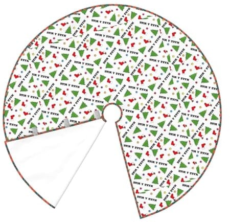 Weihnachtsbaum-Strumpf-Sterne, Weihnachtsbaumrock, Festliche Weihnachtsdekoration aus Leinenimitat für Zuhause, Büro und Party, 91 cm (36 Zoll)