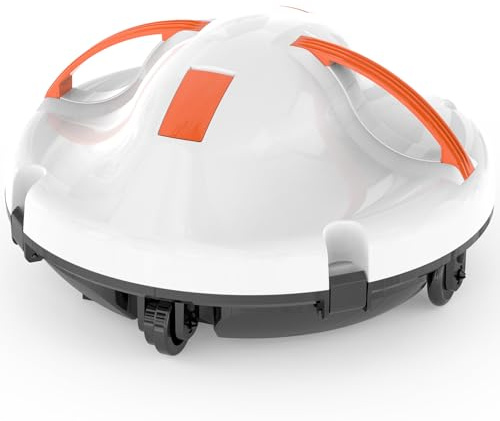 GAMPLAE (2026 Neu) Poolroboter, Kabelloser Poolsauger Akku mit 130 Min Laufzeit, Dual Motoren Poolreiniger, Selbsteinparkfunktion, Tragbar Poolroboter Akku für Flache Böden Pools bis zu 102 m²