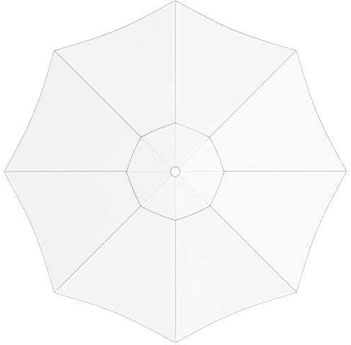 paramondo Toile de rechange pour parasol avec Air Vent pour parasol Interpara, lavable, ∅ 3,50 m, ronde, Blanche