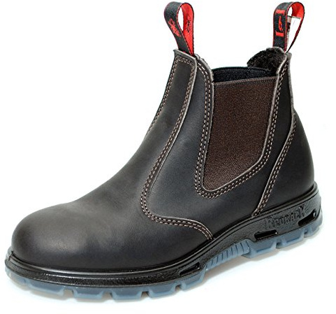 Redback USBOK Safety Work Boots aus Australien mit Stahlkappe - Unisex + Lederpflege - Claret Brown