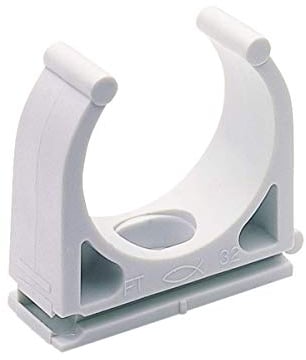 fischer - Clip Ft 20. Clip o abrazadera de pvc para la fijación de cables. (100 unidades)