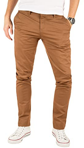 Yazubi Kyle - Braune Chino Herren Hose - Business Chinohose Für Männer - Stretch Chinojeans, Braun (Camel Otter 181018), W34/L32
