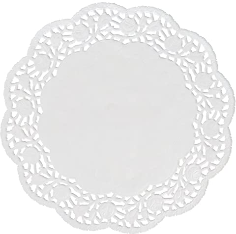 VBS Papier Spitzendeckchen weiß 50 oder 20 Stück Tortendeckchen Tortensetzter Torten Ø 23,0 cm, 20 Stück