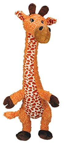 KONG Shakers Luvs Giraffe Large – Extra langes, quietschendes Hundespielzeug für große Hunde – Weiches Zerr- & Wurfspielzeug mit Plüschtier-Design für interaktiven Spielspaß
