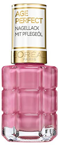 L'Oréal Paris Age Perfect Nagellack mit Pflegeöl 222 Jardin de Roses Rosé, 14 ml