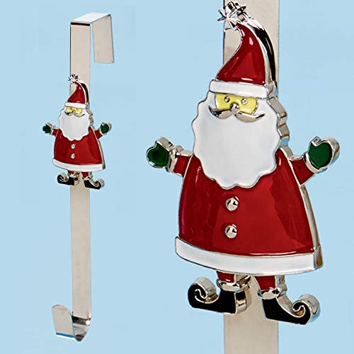 Widdle Gifts Ltd Christmas 38cm Character Wreath Hanger - Metal Santa