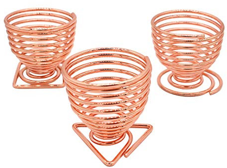 Xiaoyu Makeup Sponge Holder, Egg Powder Puff Display Drying Racks Stand Cosmetic Tool Storage, Pack of 3, Rose Gold