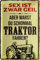 WOGEKA ART Retro Blechschild Sex ist zwar geil, aber Traktor fahren witziger Spruch als Geschenk-Idee zum Geburtstag Weihnachten zur Dekoration 20x30 cm Vintage-Design aus Metall 1690