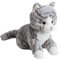 Mollis Kuscheltier - Kuschelkatze - 20 cm - Plüschtier-Katze - Kinder-Kuscheltier - weiches Stofftier für Kinder und Babys (Grau)