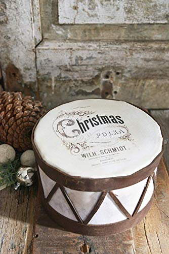 Jeanne d´Arc living Trommel Drum Weihnachtsschmuck Christmas Ø 16,5cm Leinwand