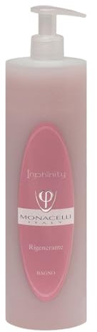 Monacelli Inphinity Regenerierendes Bade-Shampoo, 1000 ml, sanftes cremiges Reinigungsmittel für empfindliche Haut und chemisch behandeltes und dünnes Haar