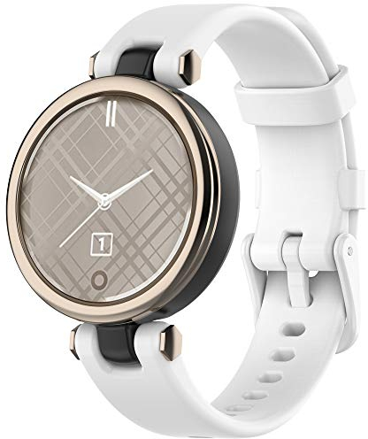 Cinturino di ricambio compatibile con Garmin Lily per donne e uomini, in silicone, per smartwatch Garmin Lily da donna (bianco)