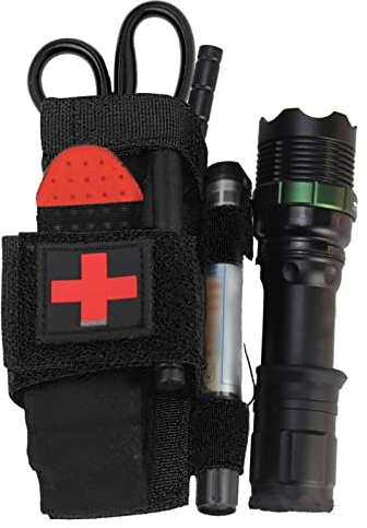 AGRYMER Tourniquet Tasche, Taktischer Werkzeughalter Mehrzweck Gadget Gürteltasche Drop Leg Storage Pack für Erste Hilfe im Freien