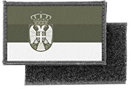 Aufnäher, Aufnäher, bedruckt, Camo, Camo, Flagge Serbien