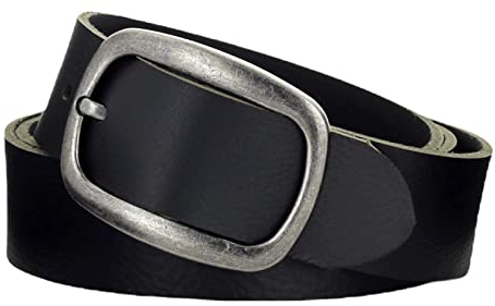 Gürtel Ledergürtel Schwarz 4cm breit Vollleder Jeansgürtel Damen Herren Rindleder Handgemacht echtes Leder MADE IN GERMANY NEU #4MVL025