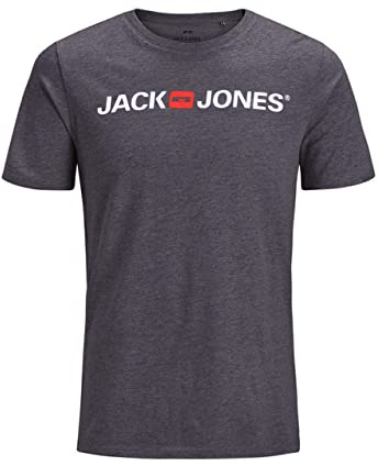 JACK & JONES T-Shirt pour Homme., Gris (foncé), S, (12137126)